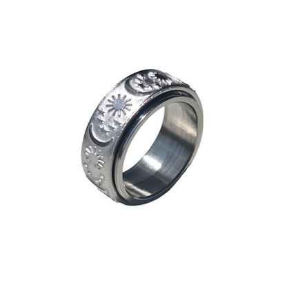 SUN N MOON ROTERBAR RING