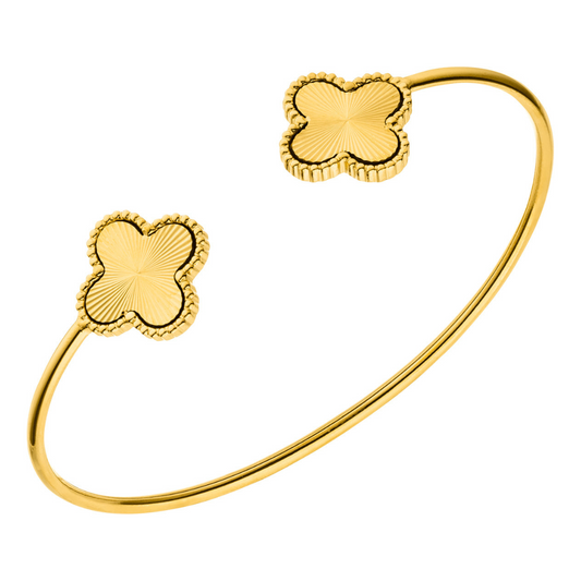 GULDKLÖVER BANGLE | 18K GULDPLÄTERAD
